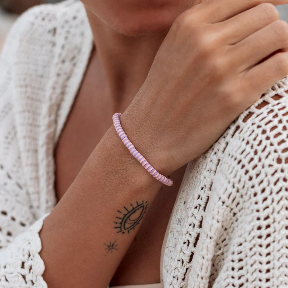 Pura Vida SEASCAPE STRETCH BRACELET - VIOLET SUNRISE