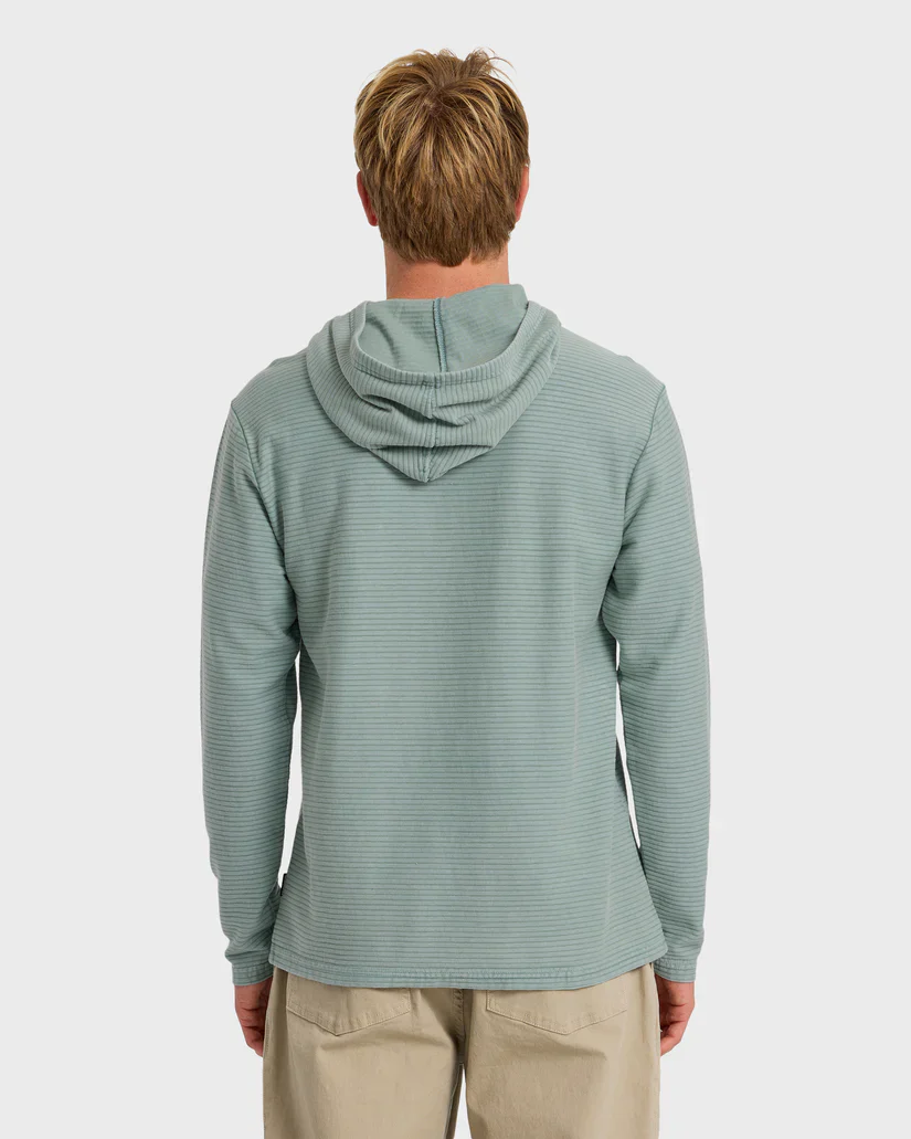 Quiksilver Alamitos Jacquard Stripe Pullover Hoodie - Lily Pad - Image 2