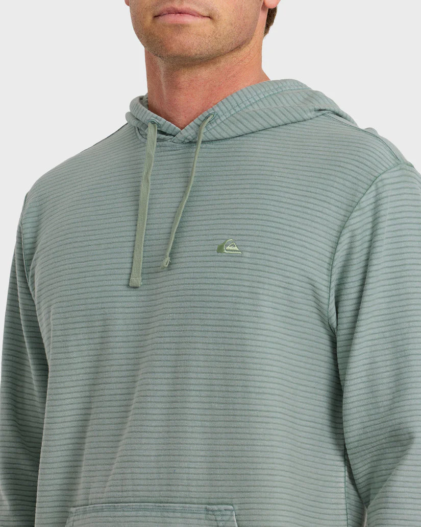 Quiksilver Alamitos Jacquard Stripe Pullover Hoodie - Lily Pad - Image 3