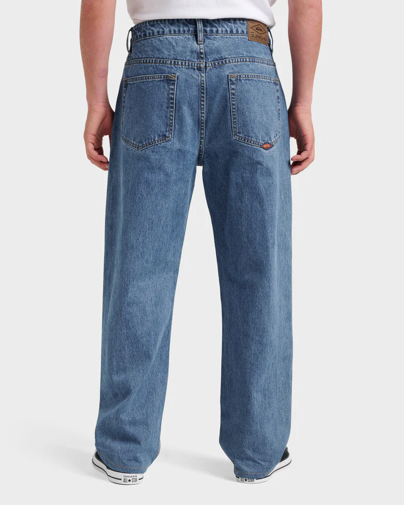 Quiksilver Baggy Denim Jeans Pants - Medium Indigo - Image 2