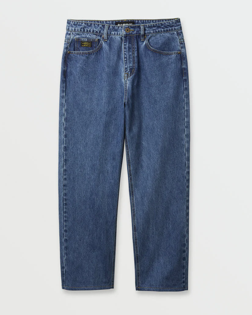Quiksilver Baggy Denim Jeans Pants - Medium Indigo - Image 3