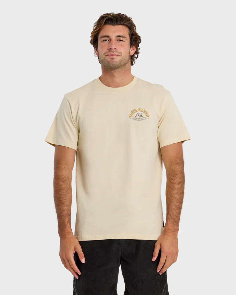 Quiksilver Bubble Arch Short Sleeve T-Shirt - Bone White