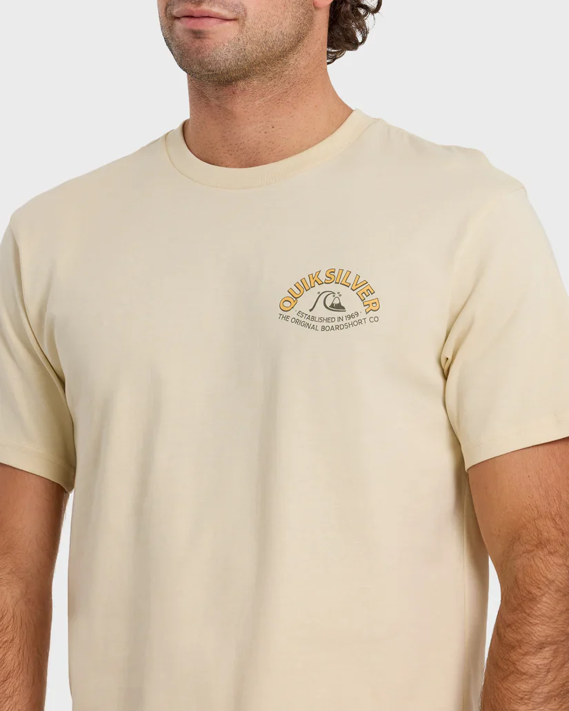 Quiksilver Bubble Arch Short Sleeve T-Shirt - Bone White - Image 3