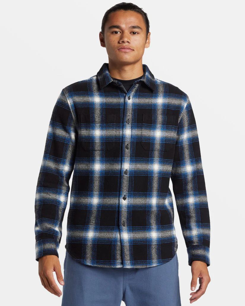 Quiksilver DNA Flannel - HIGH ENERGY BLACK REFLECTIVE