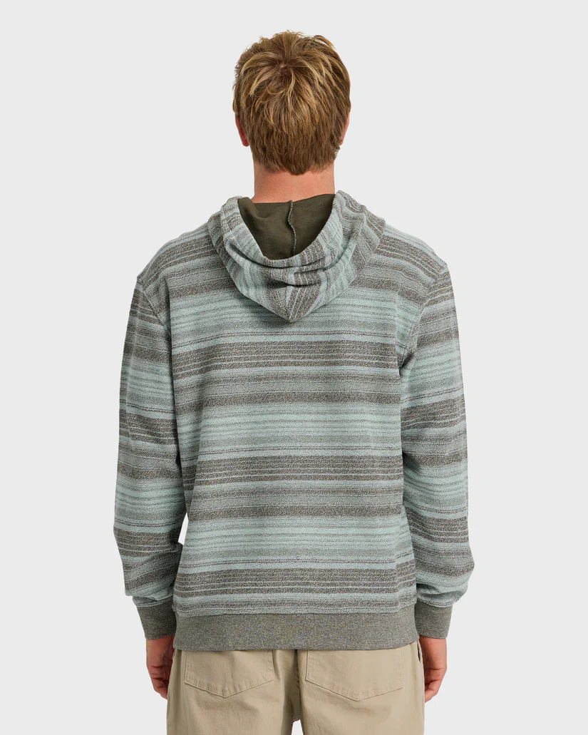 Quiksilver Great Otway Yarn-Dyed Strip Pullover Hoodie - Grape Leaf - Image 2