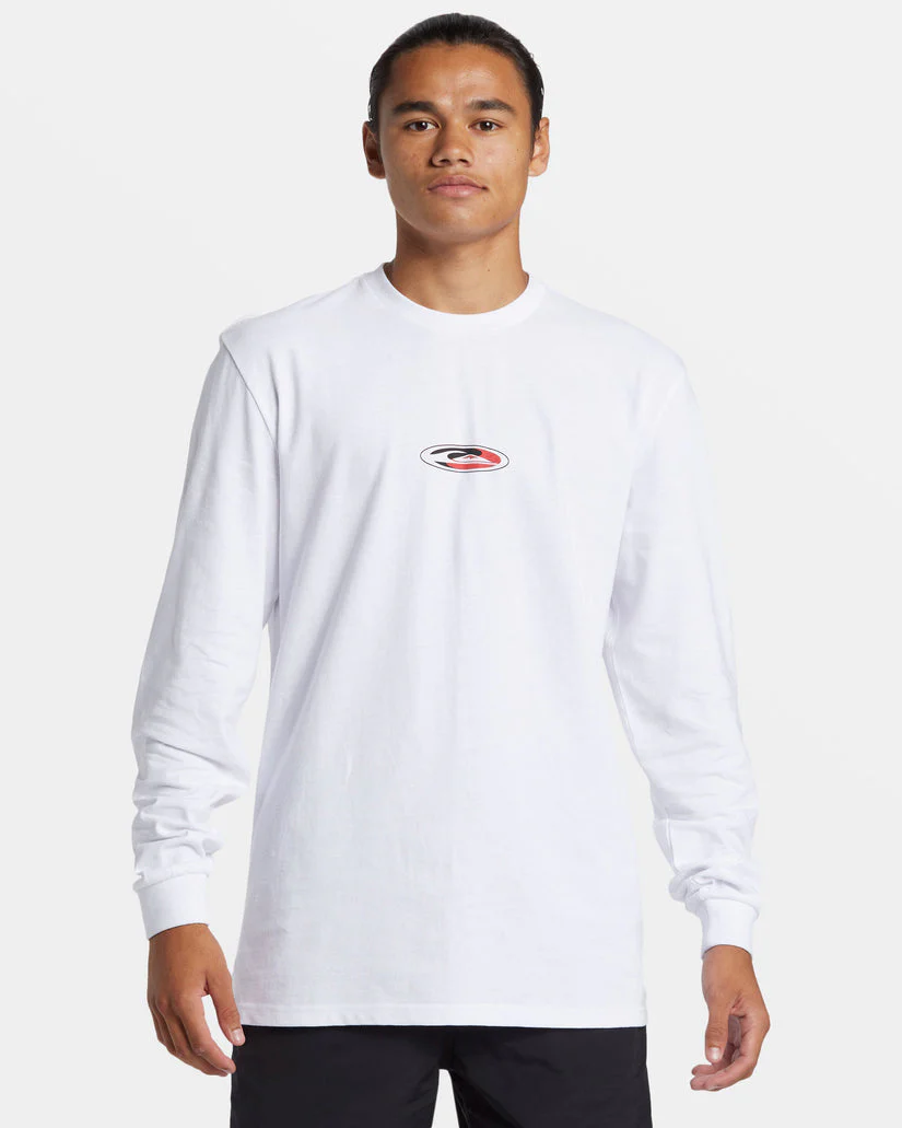 Quiksilver Griff Long Sleeve T-Shirt - WHITE - Image 2