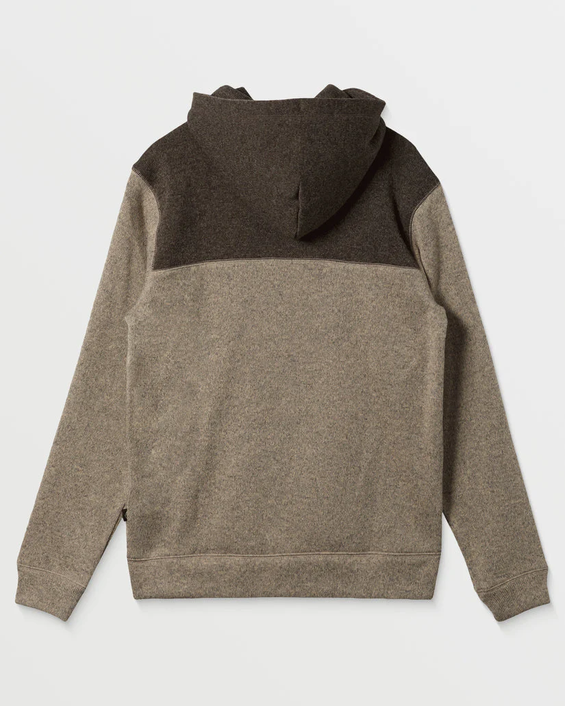 Quiksilver Keller Block Zip Hoodie - PORTABELLA HEATHER - Image 2