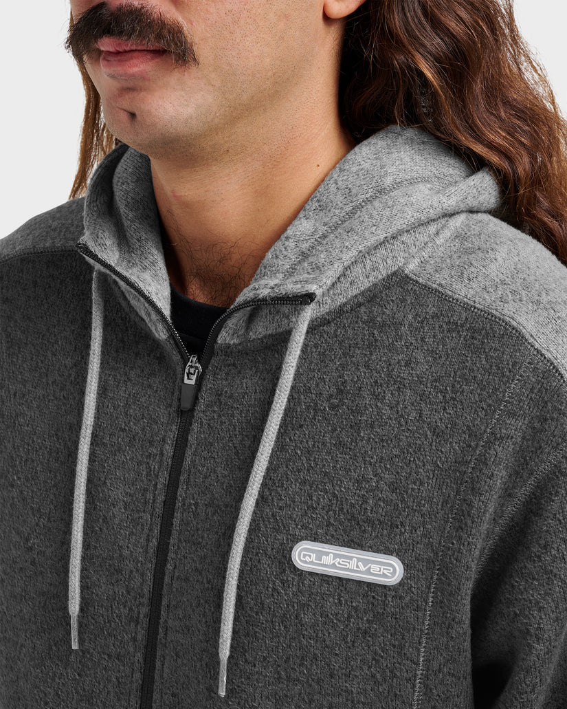 Quiksilver Keller Zip Hoodie - Black Heather - Image 3