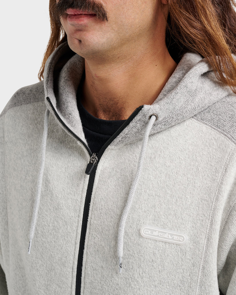 Quiksilver Keller Zip Hoodie - Light Grey Heather - Image 3