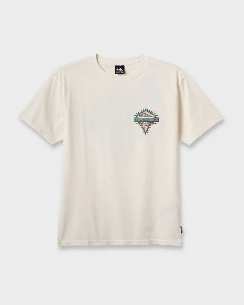Quiksilver Liberty Spikes Pigment Dye T-Shirt - Snow White Sne - Image 2