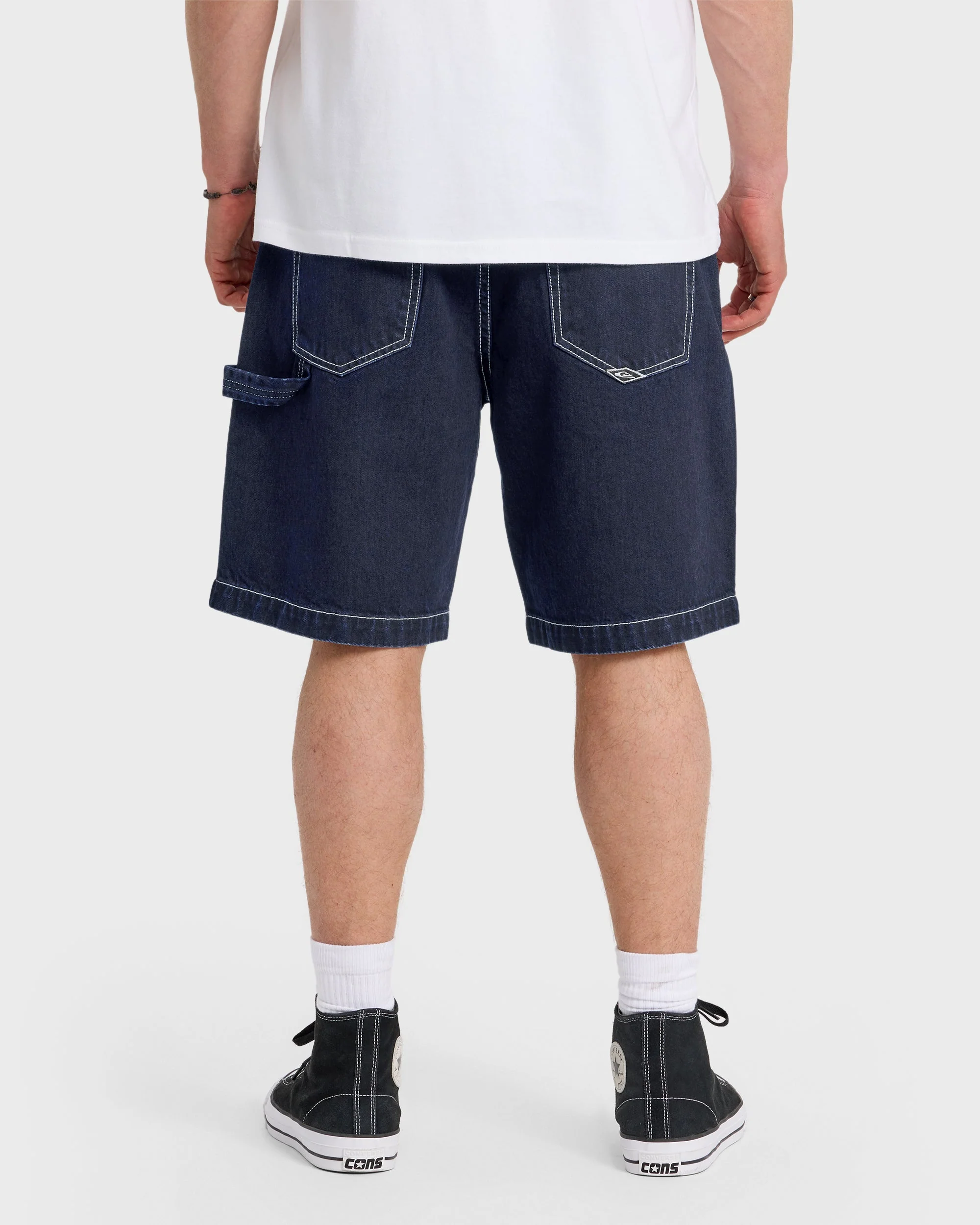 Quiksilver Men's Carpenter Baggy 21" Denim Shorts - Indigo Rinse - Image 2