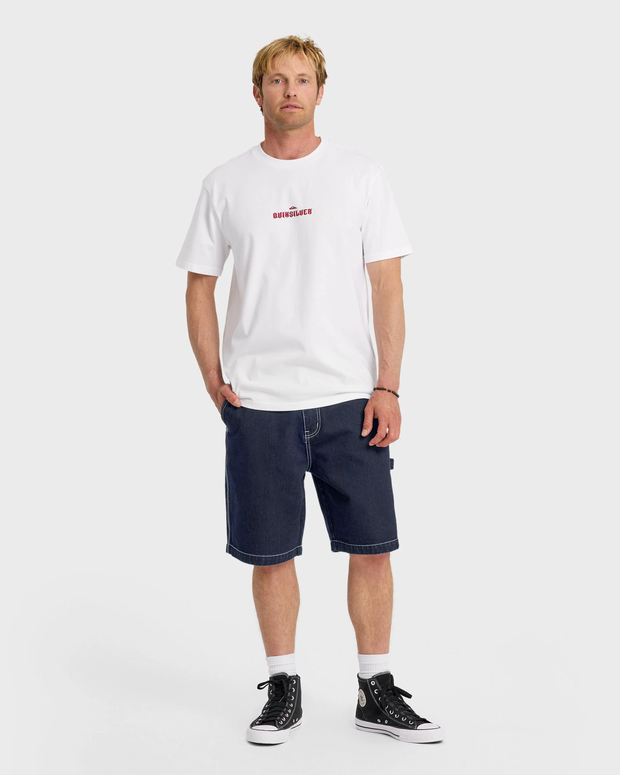Quiksilver Men's Carpenter Baggy 21" Denim Shorts - Indigo Rinse - Image 3