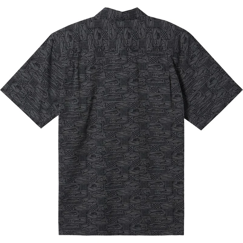 Quiksilver Mens Hana Bay Woven Shirt - TR BLACK PAPER - Image 2