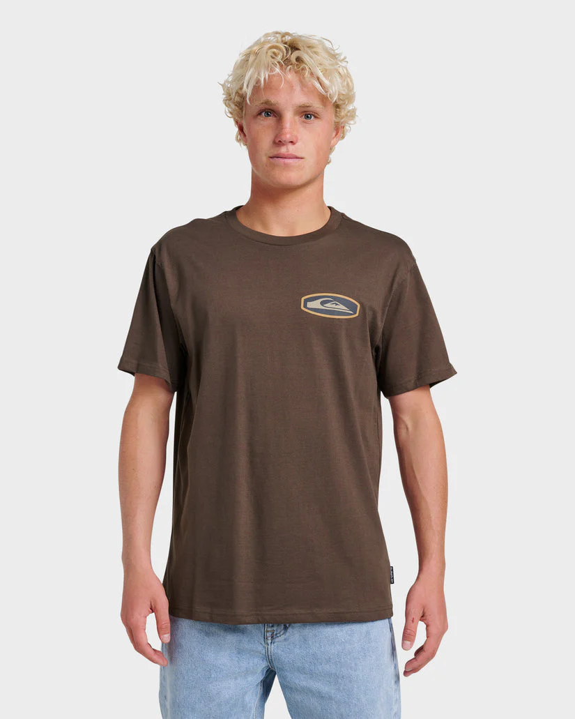 Quiksilver Stadium Emblem Classic T-Shirt - Chocolate Brown Cbro