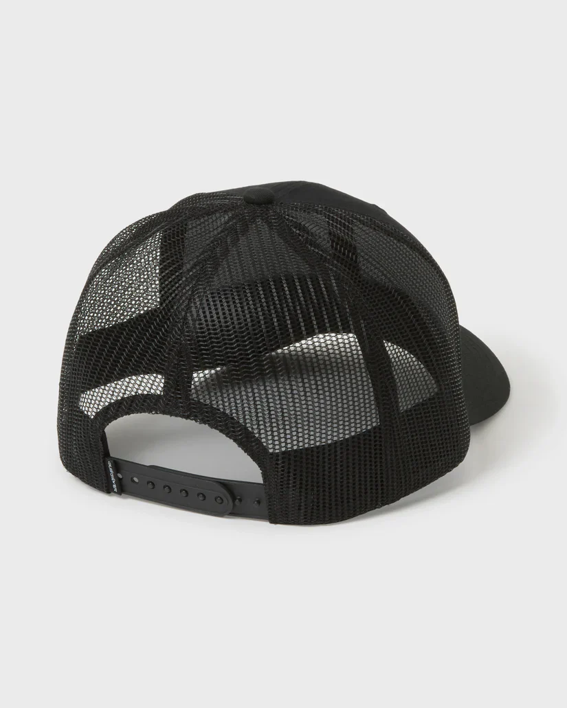 Quiksilver Suns Out Cotton Chino Twill Trucker Hat - Black - Image 2