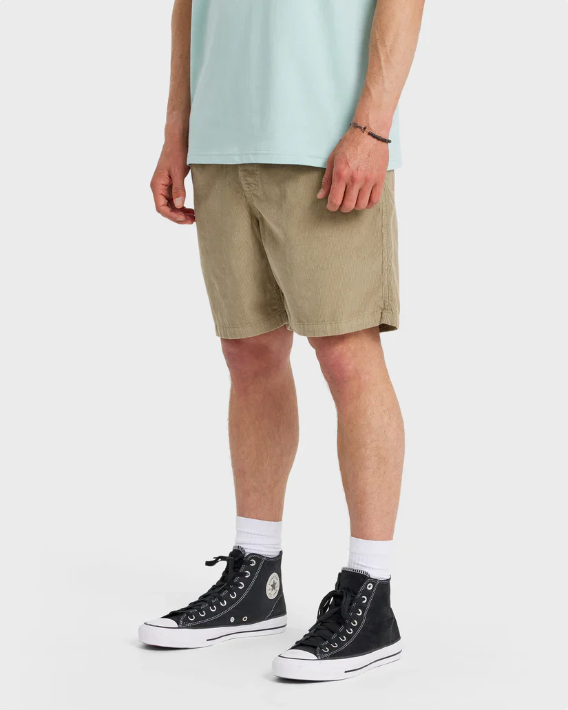 Quiksilver Taxer Cord 18" Elastic Waist Shorts - Seneca Rock - Image 4