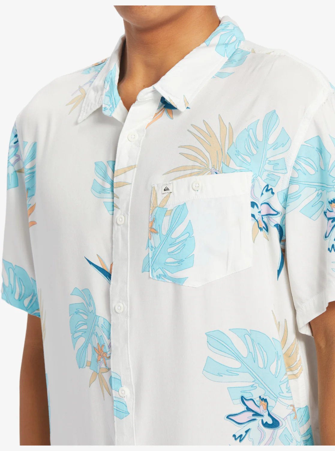 Quiksilver The Floral Short Sleeve Shirt - Snow White - Image 3