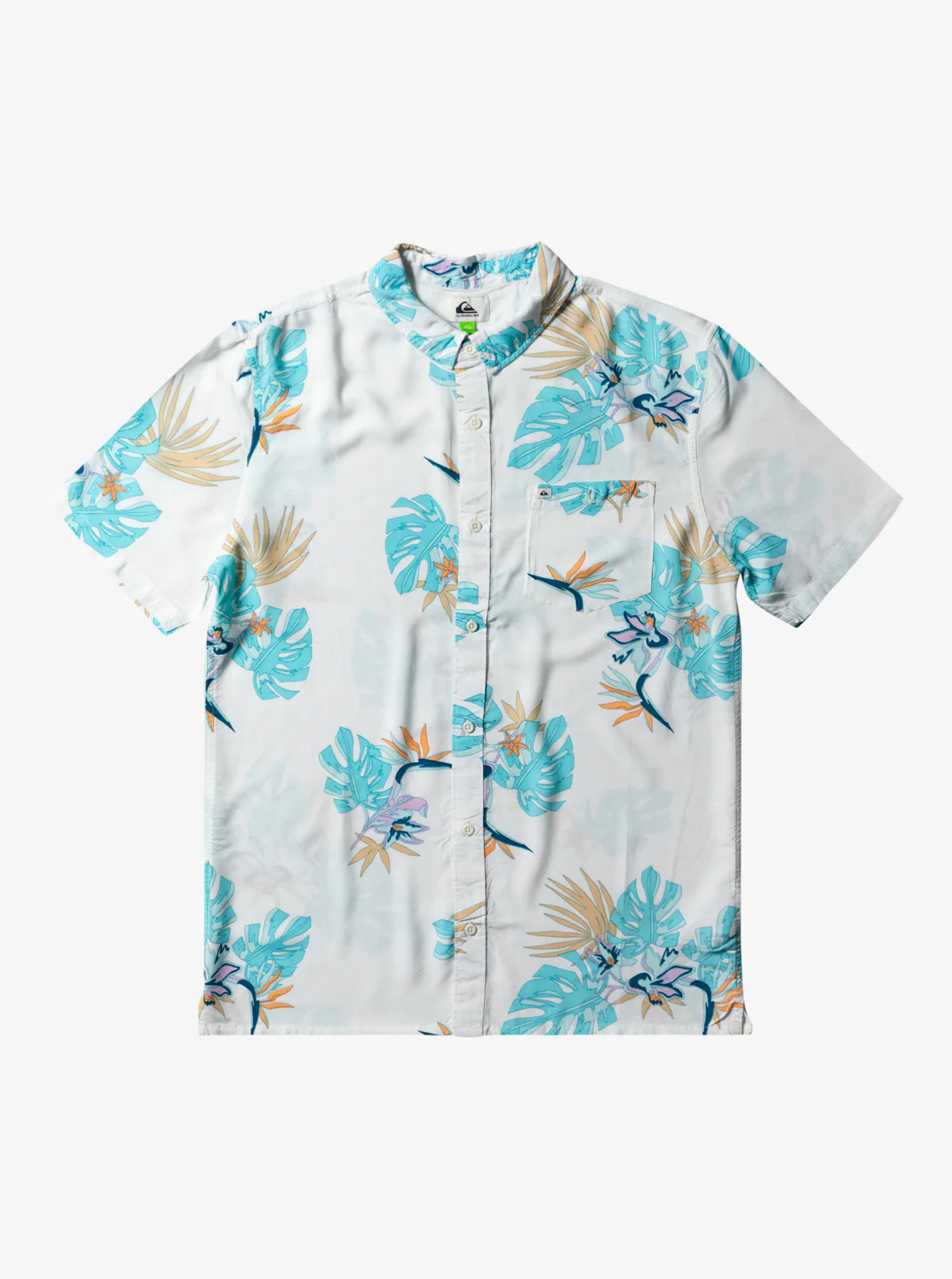 Quiksilver The Floral Short Sleeve Shirt - Snow White - Image 4