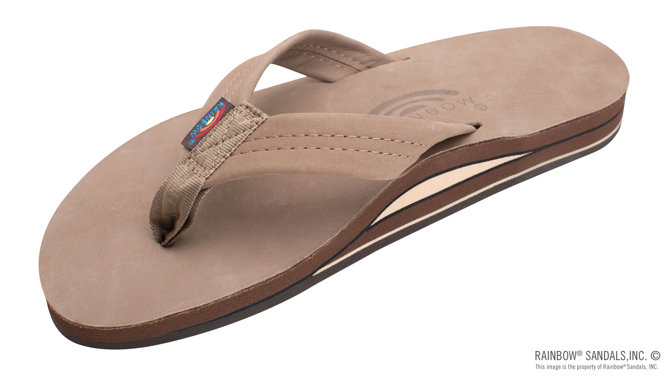 Rainbow Men's Double Layer Premier Leather With Arch Support - Dark Brown