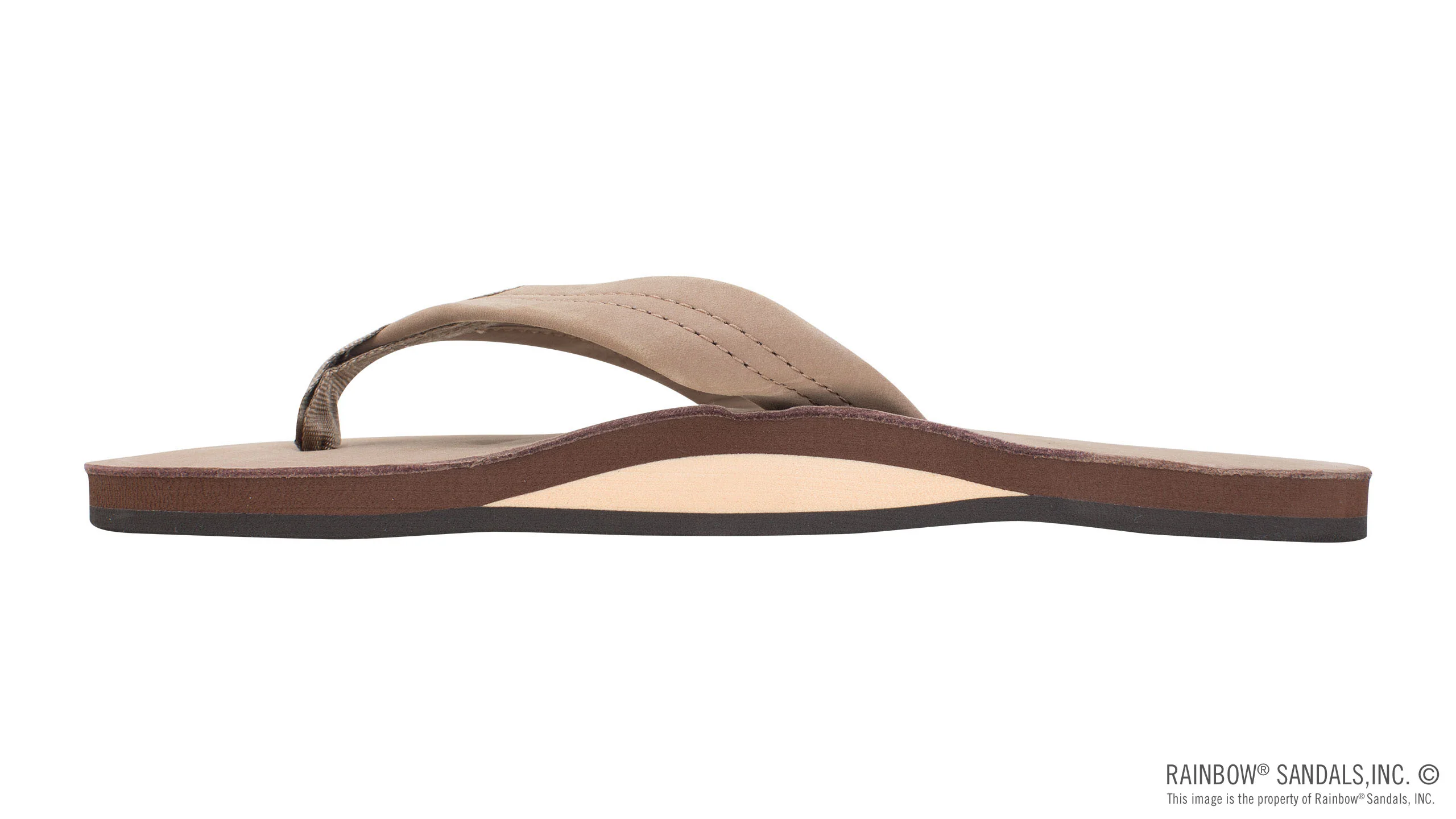 RAINBOW Womens Premier Leather Sandals (Wide) - DARK BROWN - Image 3