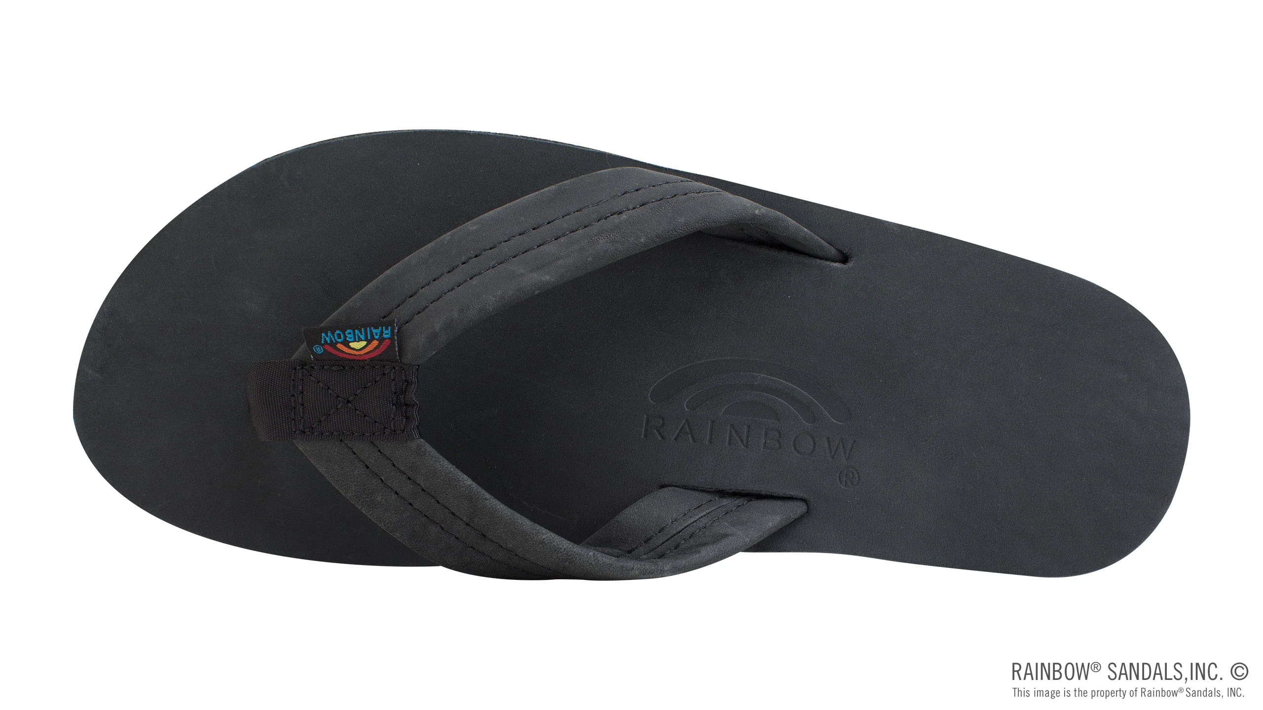 RAINBOW SANDALS Men's Double Layer Premier Leather with Arch Support Sandal - BLACK - Image 2