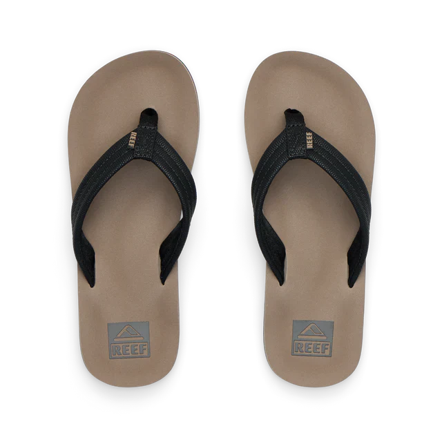 Reef Kids Ahi Black Sandals - Black/Tan