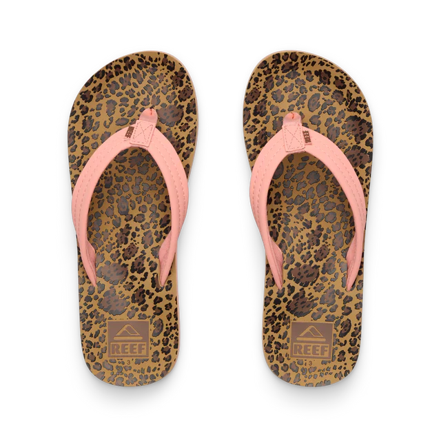 Reef Kids Ahi Sandals - Leopard/Canyon Sunset