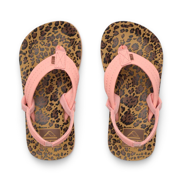Reef Little Ahi Sandals - Leopard/Canyon Sunset
