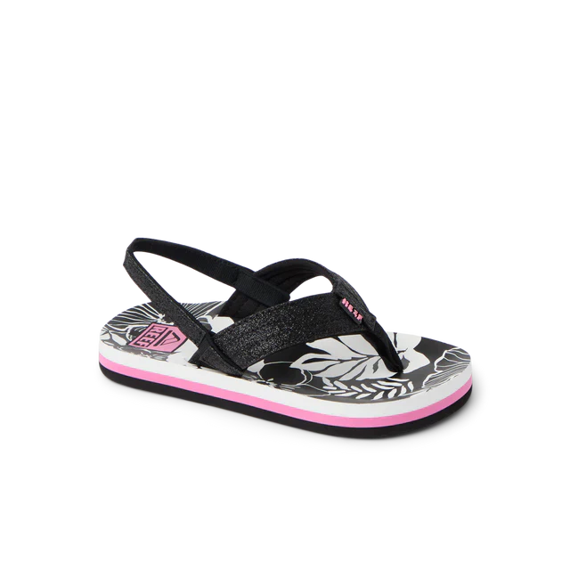 Reef Little Ahi Sandals - Pink/Black Floral - Image 2