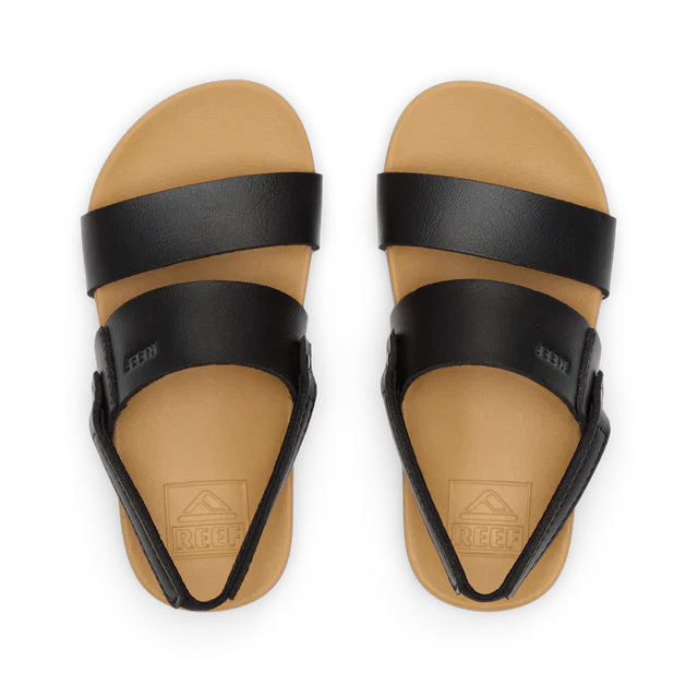 Reef Little Cushion Vista Sandals - Black/Tan - Image 2