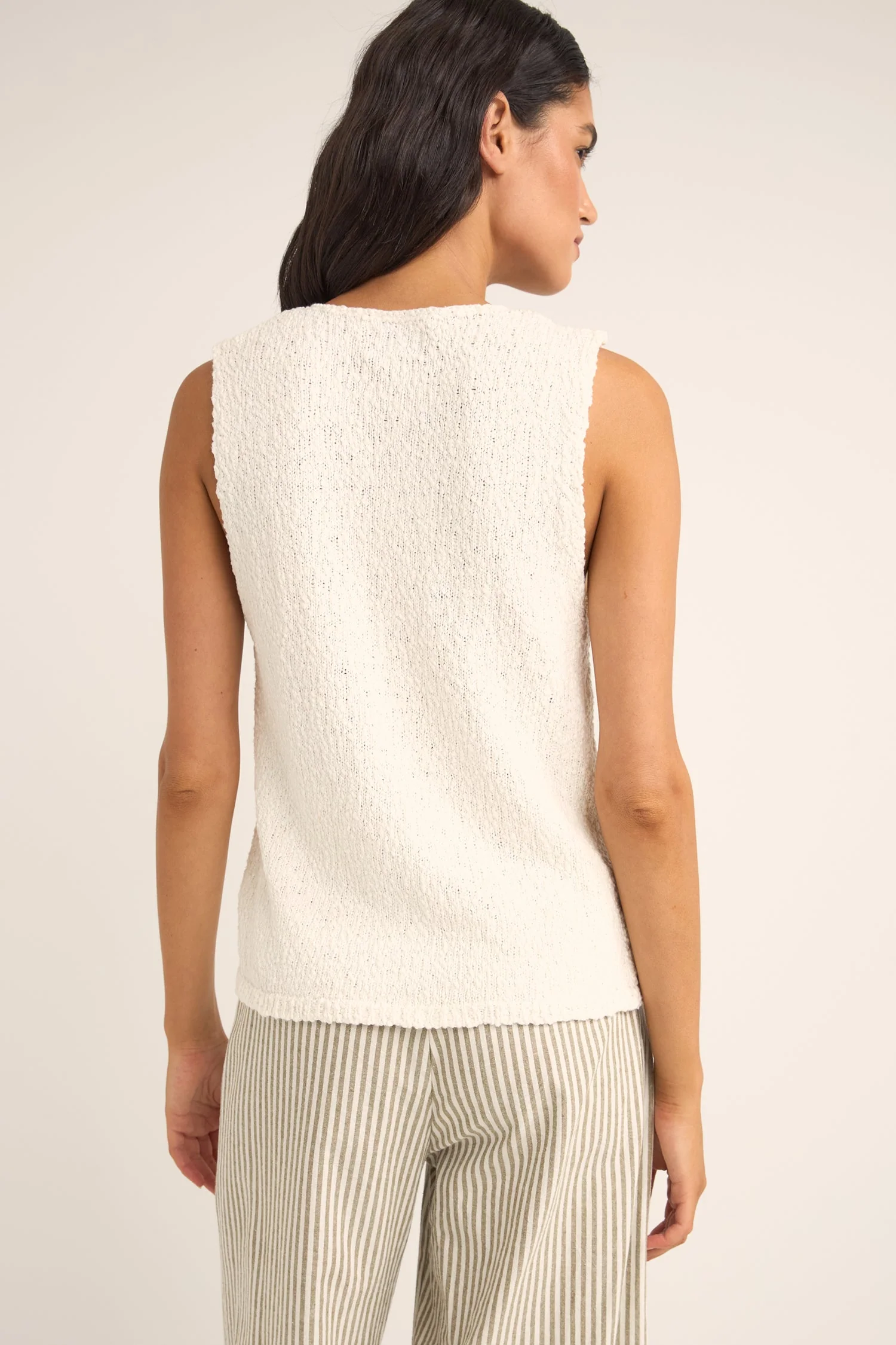 Rhythm Adele Longline Knit Vest - WHITE - Image 2