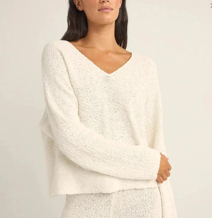 Rhythm Adele Oversized Knit Top - WHITE