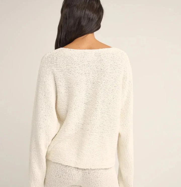 Rhythm Adele Oversized Knit Top - WHITE - Image 2
