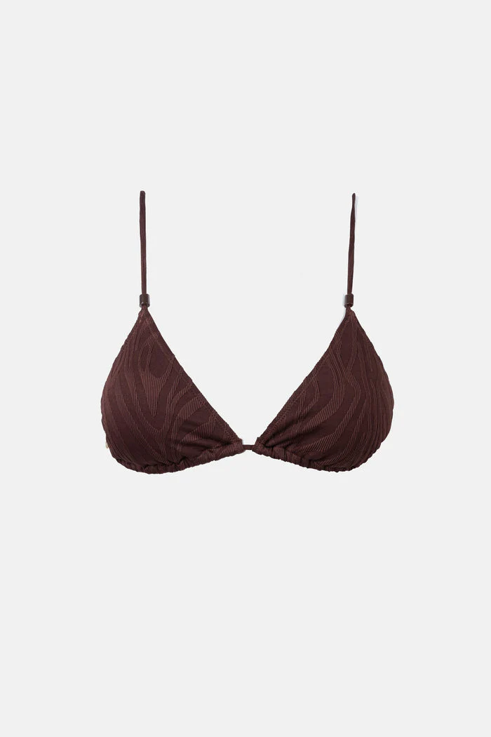 Rhythm Amazon Slide Tri Top - CHOCOLATE