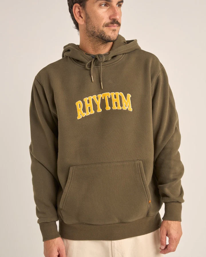 Rhythm Arch Heavyweight Fleece Hoodie - OLIVE