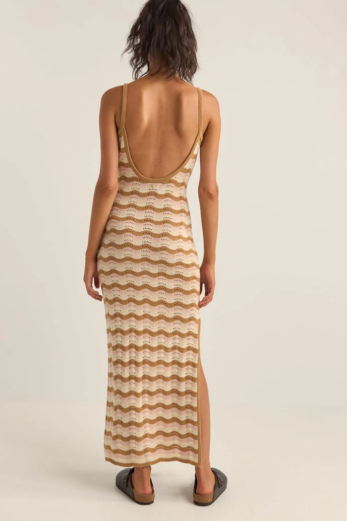 Rhythm Aries Stripe Knit Midi Dress - NATURAL - Image 2