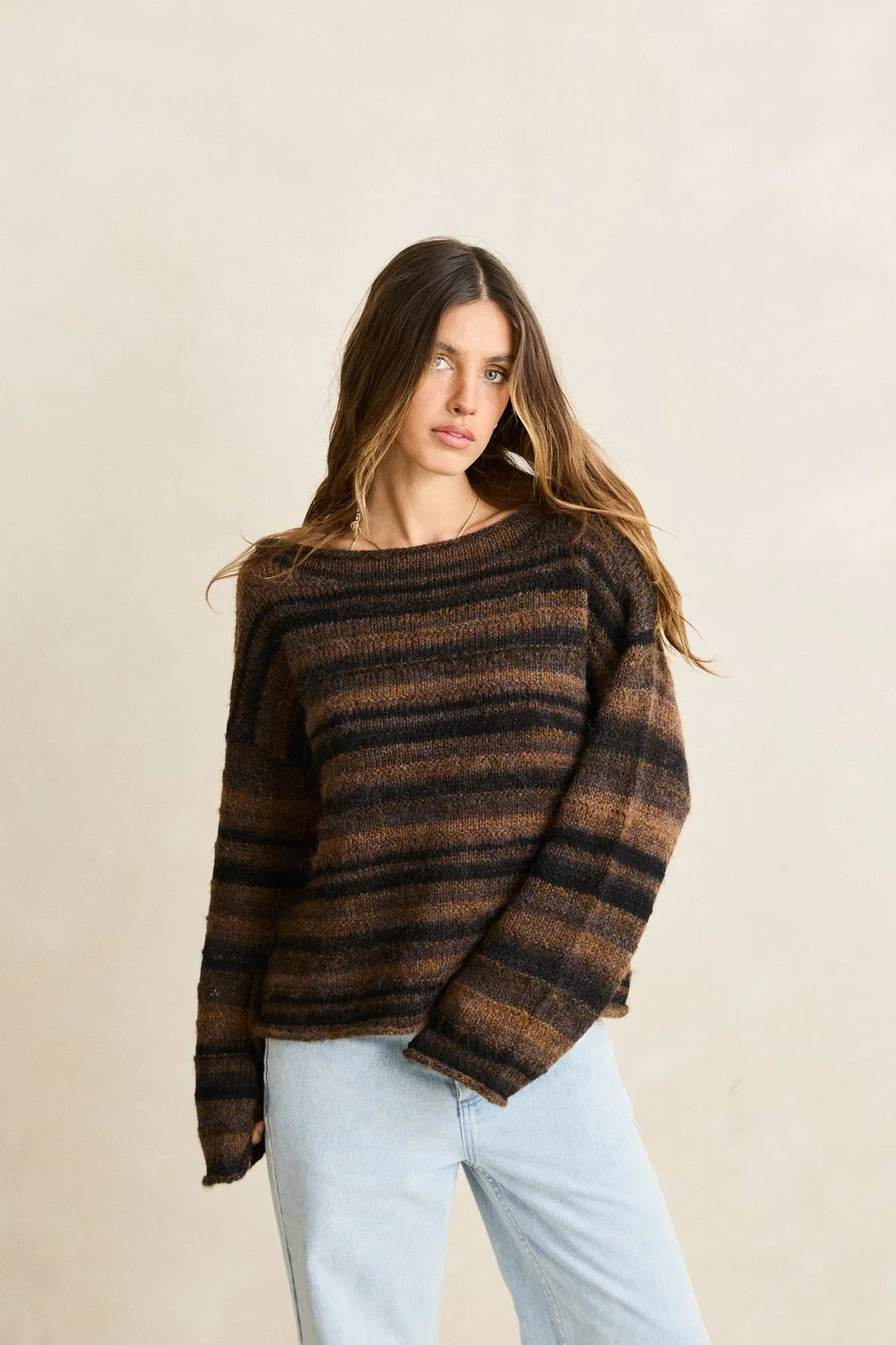 Rhythm Baklava Knit Long Sleeve - Espresso - Image 2