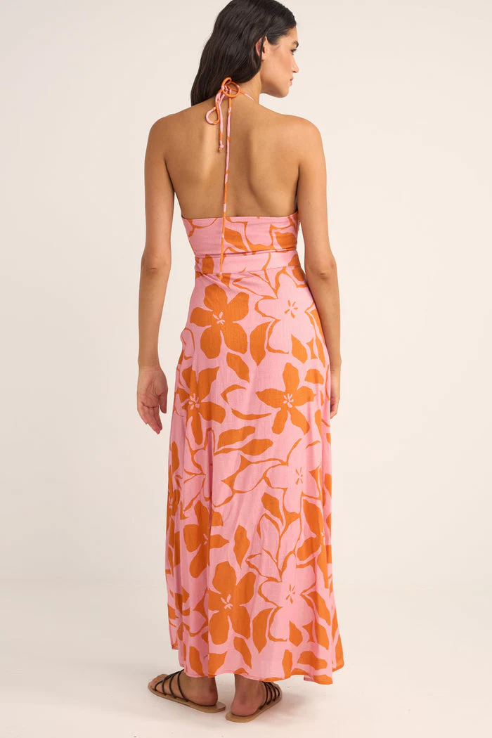 Rhythm Bora Bora Floral Cut Out Maxi Dress - PINK - Image 2