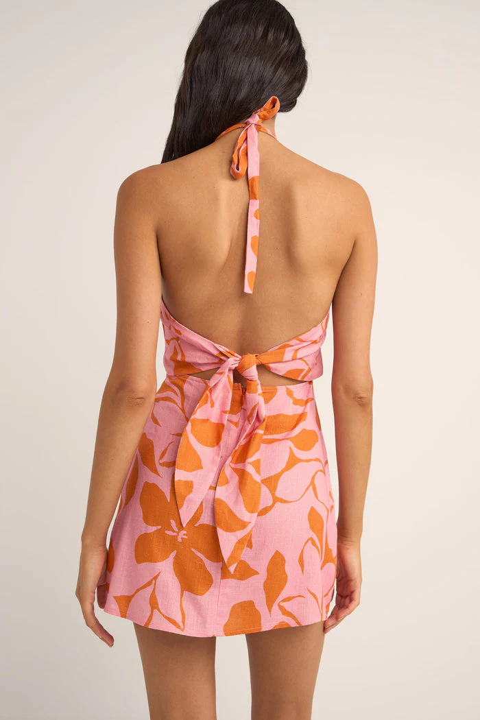 Rhythm Bora Bora Floral Halter Mini Dress - PINK - Image 2