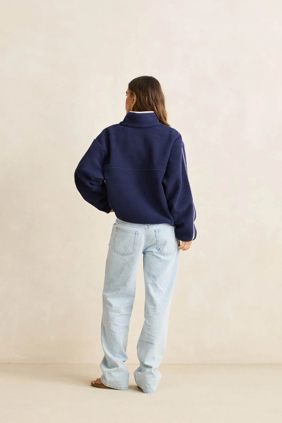 Rhythm Camp Half Zip Sherpa Pullover - Ocean - Image 4