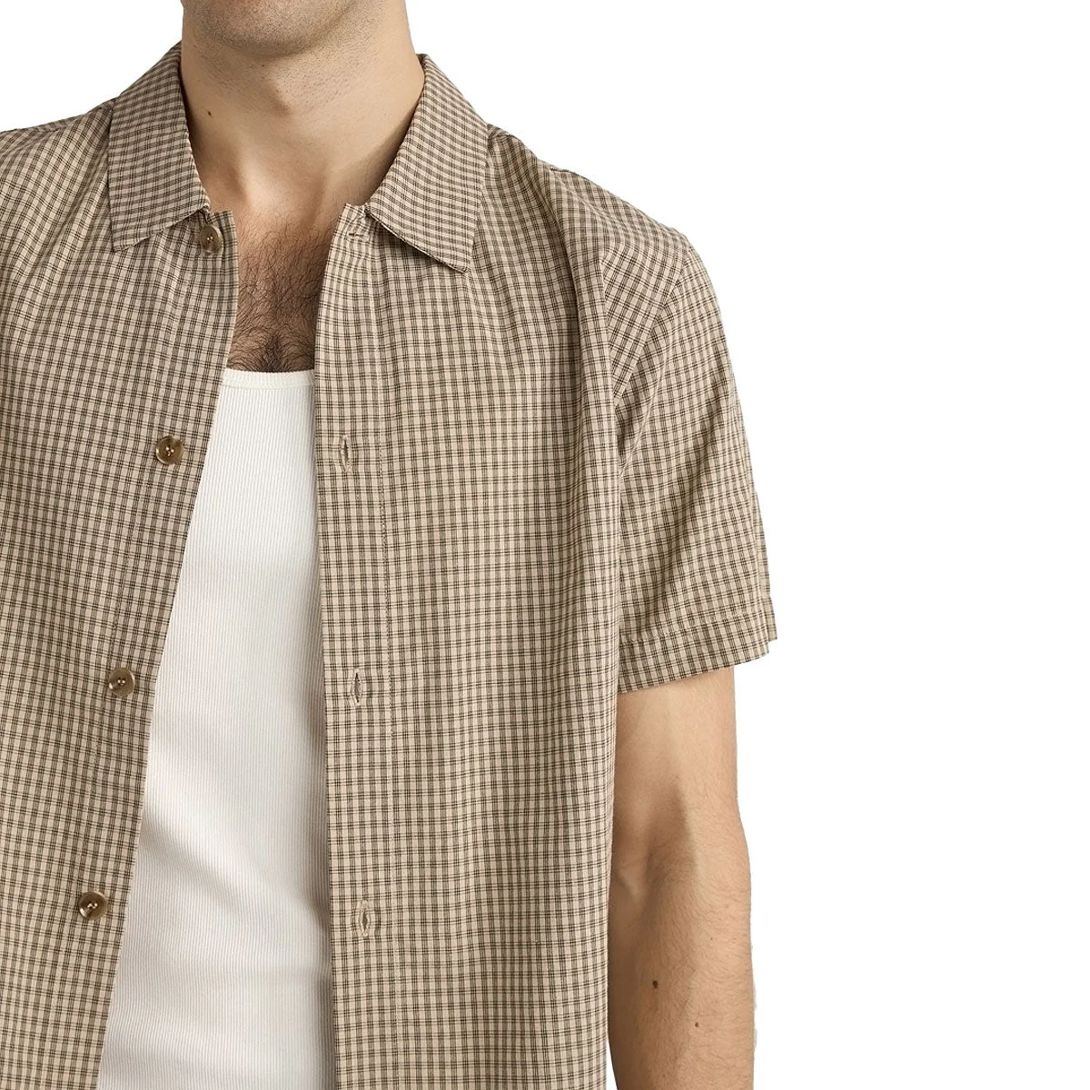 Rhythm Check Plaid Shirt - Sand - Image 3