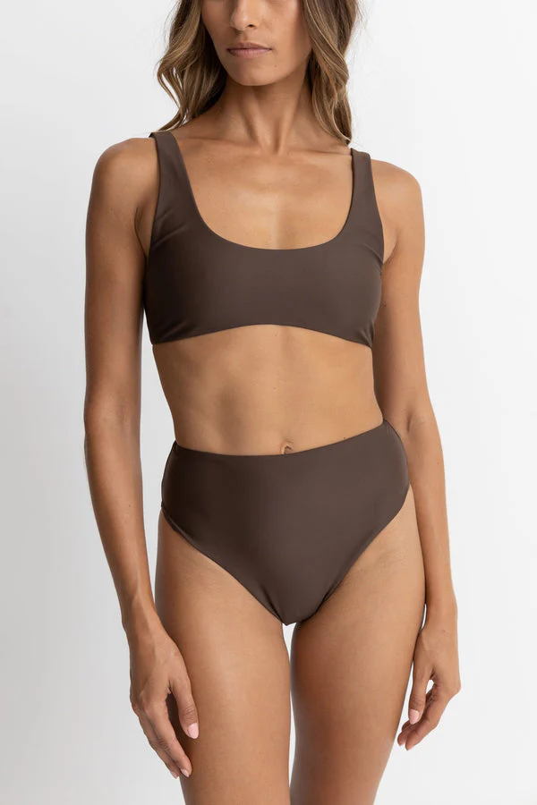 Rhythm Classic Crop Top - Chocolate - Image 3