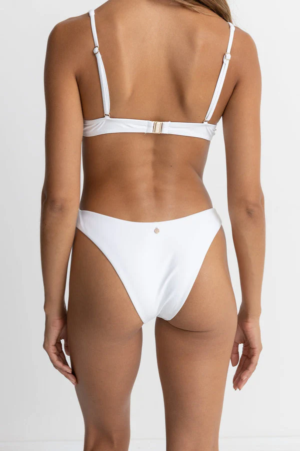 Rhythm Classic Hi Cut Bikini Bottom - White - Image 2