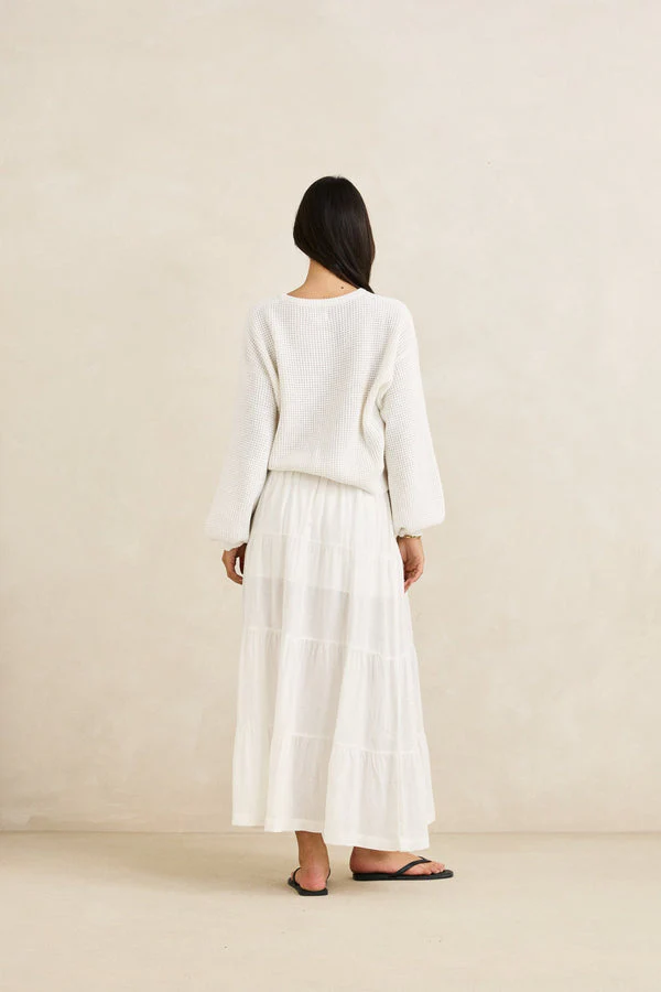 Rhythm Classic Knit Jumper - White - Image 5
