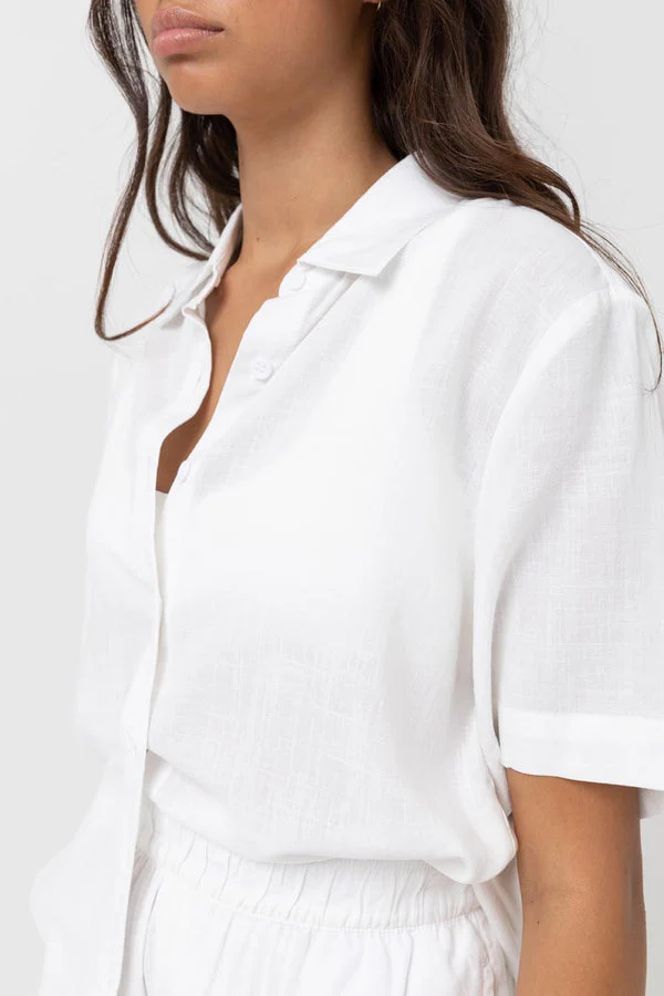 Rhythm Classic Lounge Shirt - White - Image 2