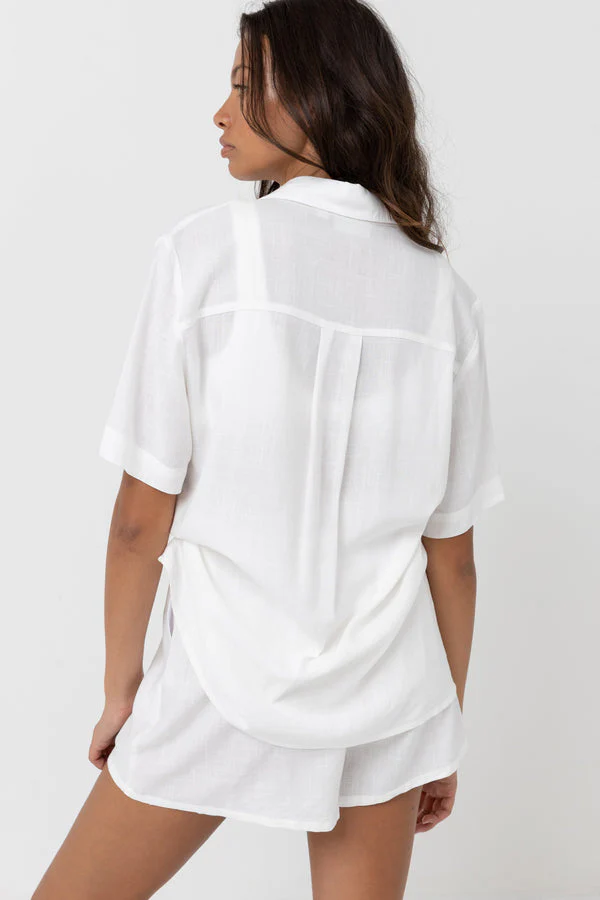 Rhythm Classic Lounge Shirt - White - Image 3