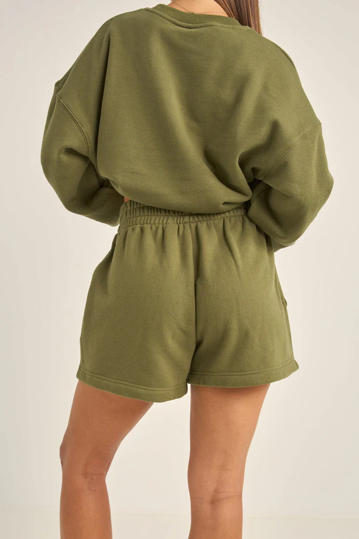 Rhythm College Fleece Short - OLIVE - Image 2