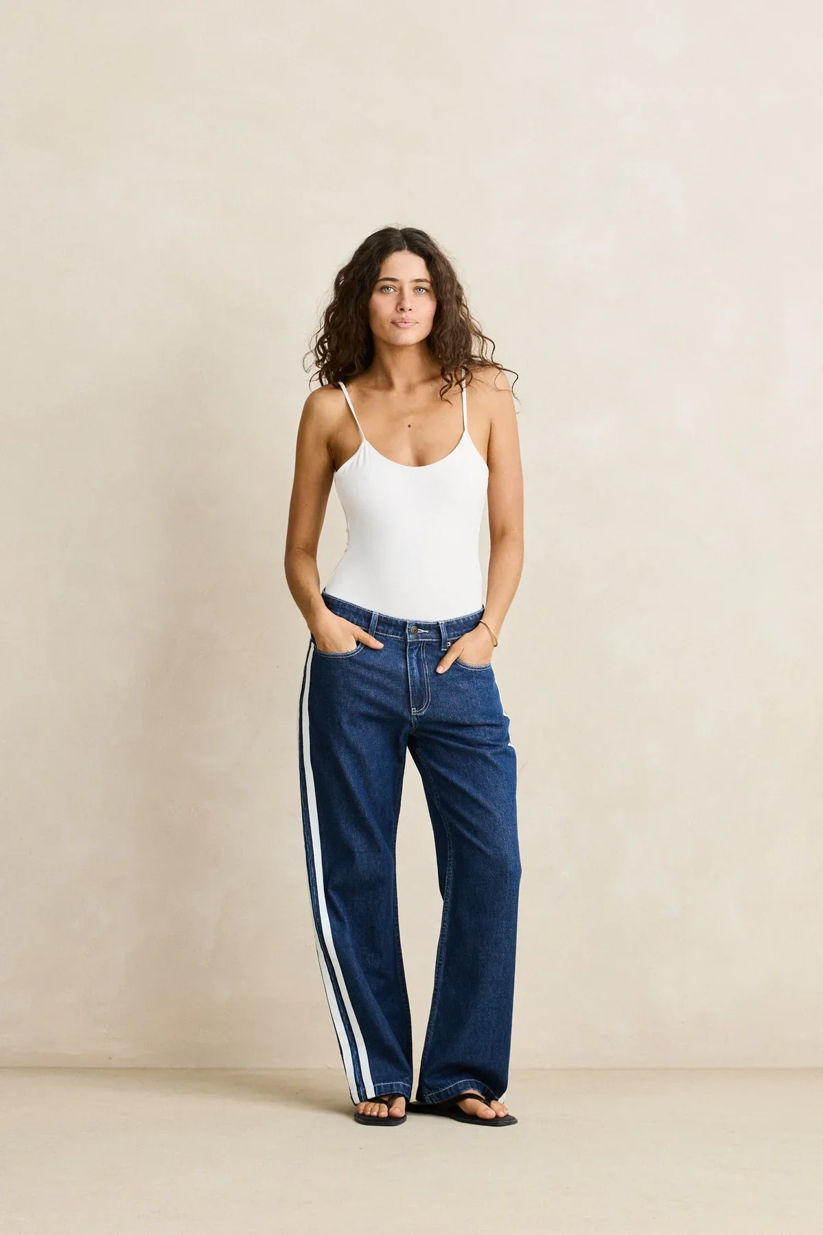 Rhythm Contrast Denim Jean - Blue