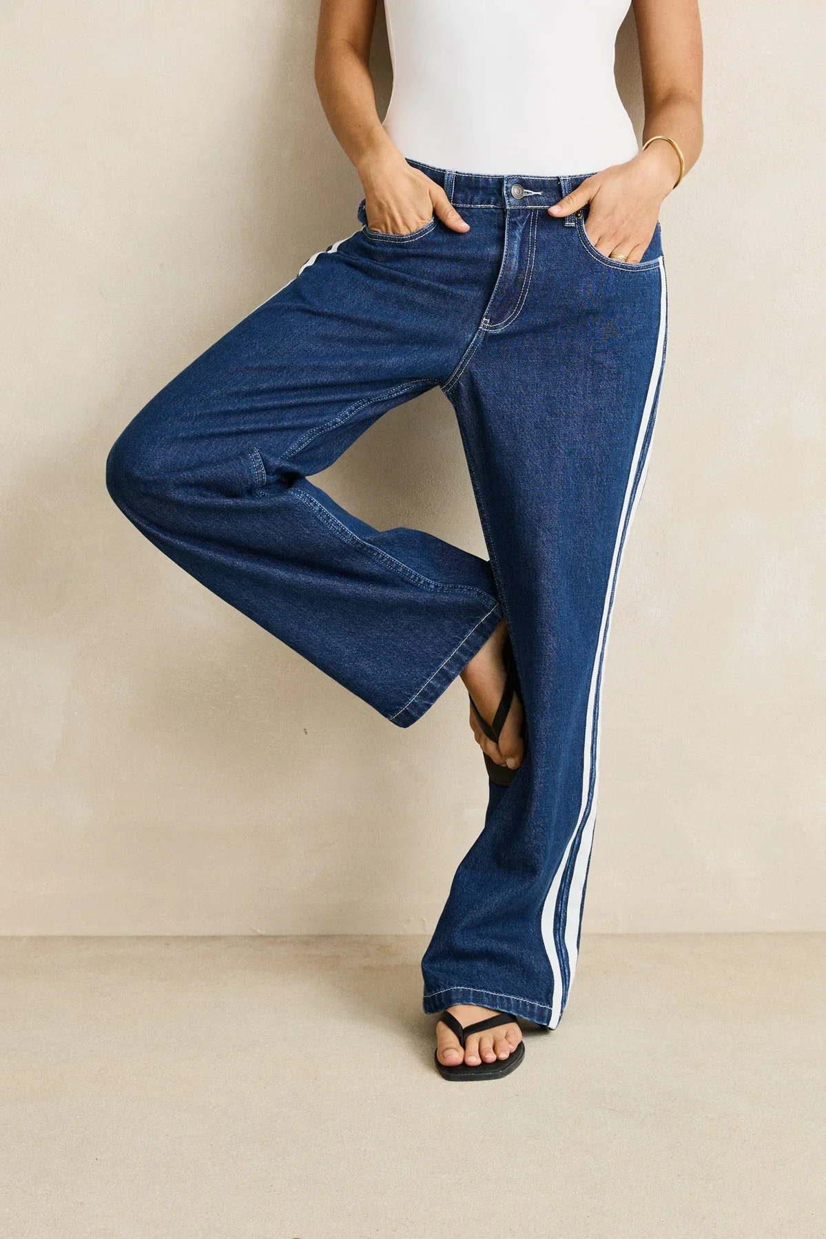 Rhythm Contrast Denim Jean - Blue - Image 2