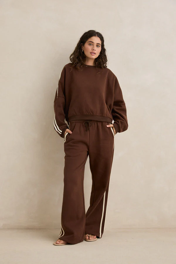 Rhythm Contrast Fleece - Brown - Image 2